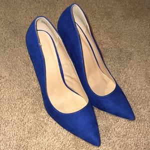 Charlotte Russe Velvet Blue Evening heel shoes